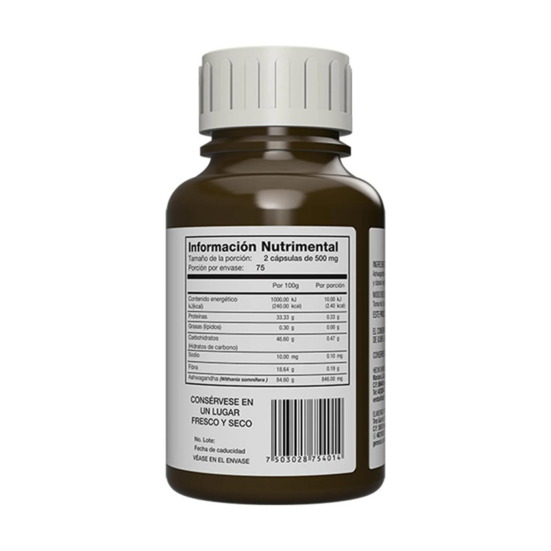 ASHW | 150 CAPS DE 500MG A BASE DE ASHWAGANDHA - Imagen 2