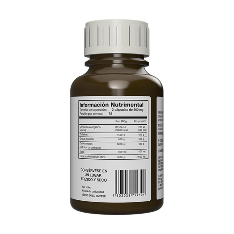 CTS90 | 150 CAPS DE 500MG A BASE DE CHITOSAN - Imagen 2