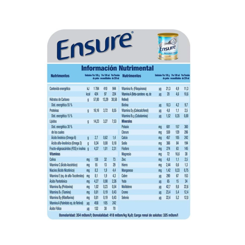 ENSURE VAINILLA NEXT GEN 400G - Imagen 2
