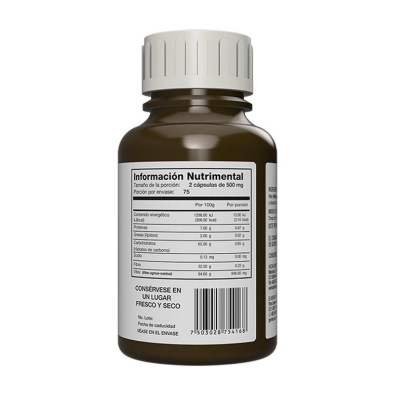 VTX | 150 CAPS DE 500MG A BASE DE VITEX - Imagen 2