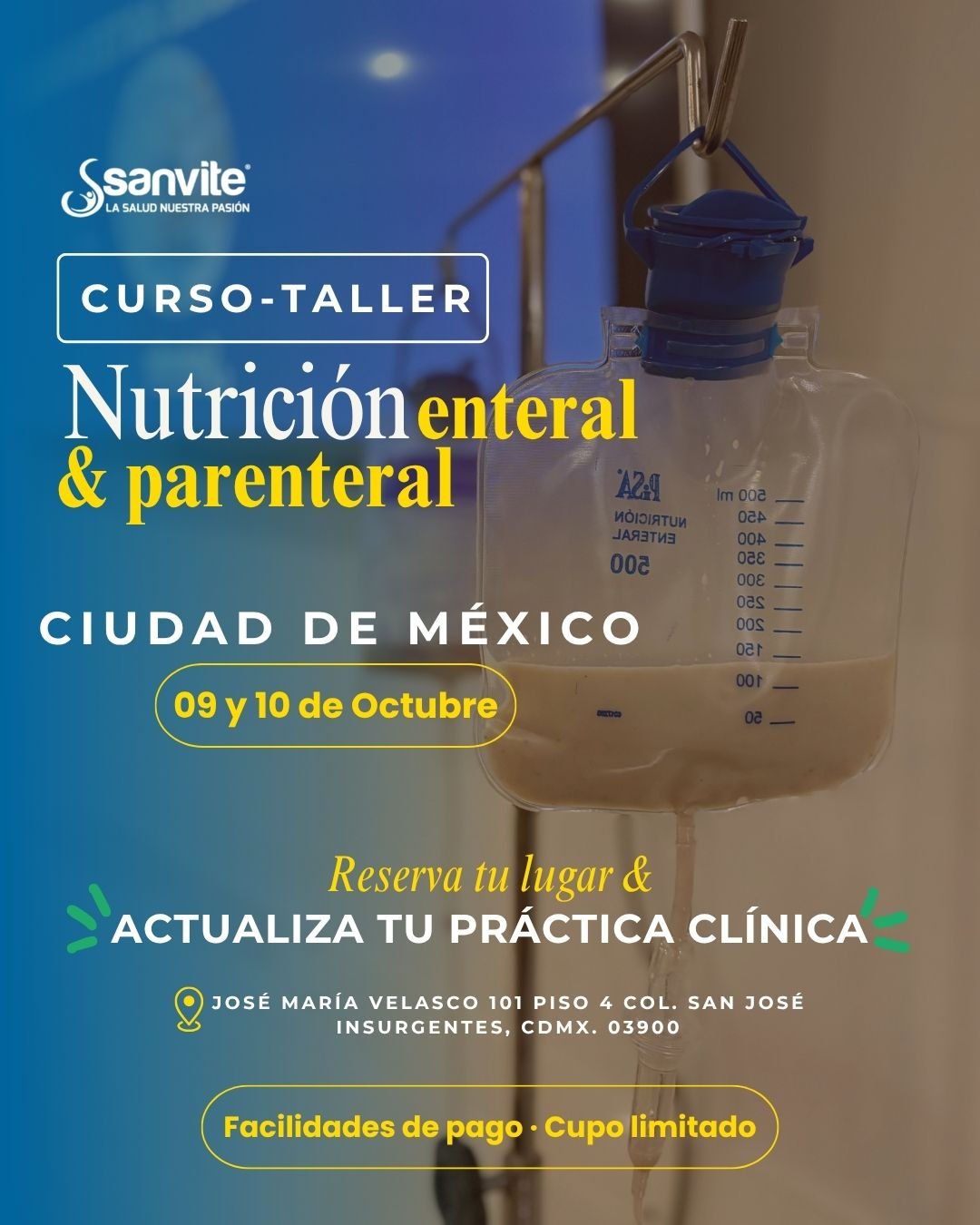 Curso Taller Nutrición Enteral y Parenteral CDMX 2026